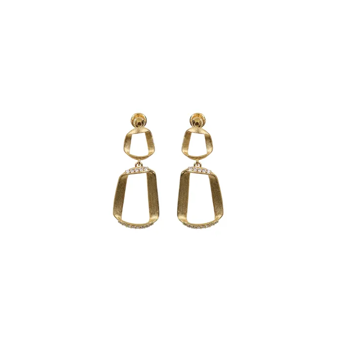 Tilyon Jewelry Earrings Tilyon Angled Open Rectangle Earrings ER6098
