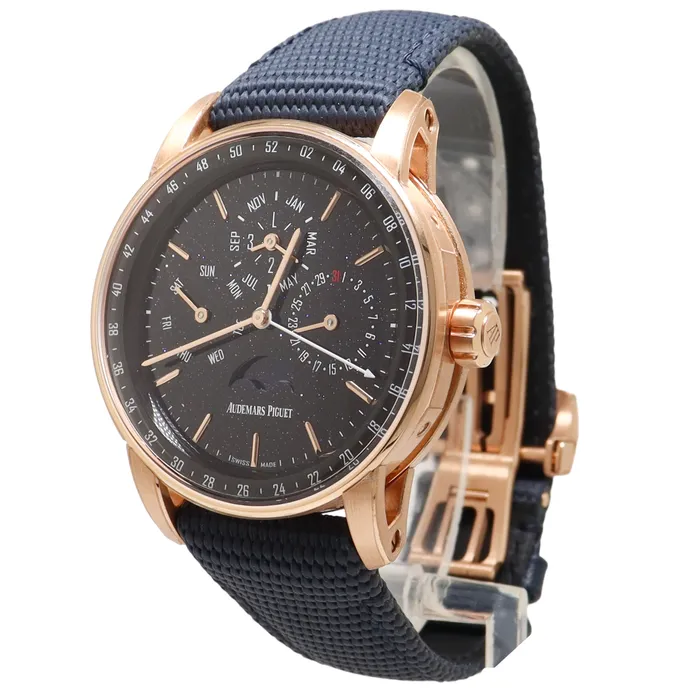Watches Happy Jewelers Audemars Piguet 41mm Code 1159 Rose Gold Blue Aventurine Dial Watch Reference 26394OROOD321CR01