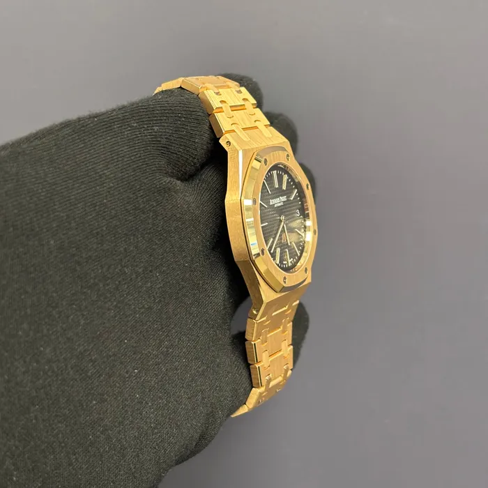 Watches Happy Jewelers Audemars Piguet Royal Oak 39mm Grey Dial Watch Ref 16202OROO1240OR02 Watches Happy Jewelers Audemars Piguet Royal Oak 39mm Grey Dial Watch Ref 16202OROO1240OR02