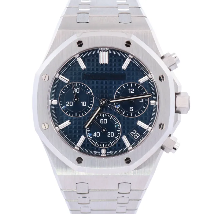 Watches Happy Jewelers Audemars Piguet Royal Oak 41mm Blue Dial Watch Ref 26240STOO1320ST01 Watches Happy Jewelers Audemars Piguet Royal Oak 41mm Blue Dial Watch Ref 26240STOO1320ST01