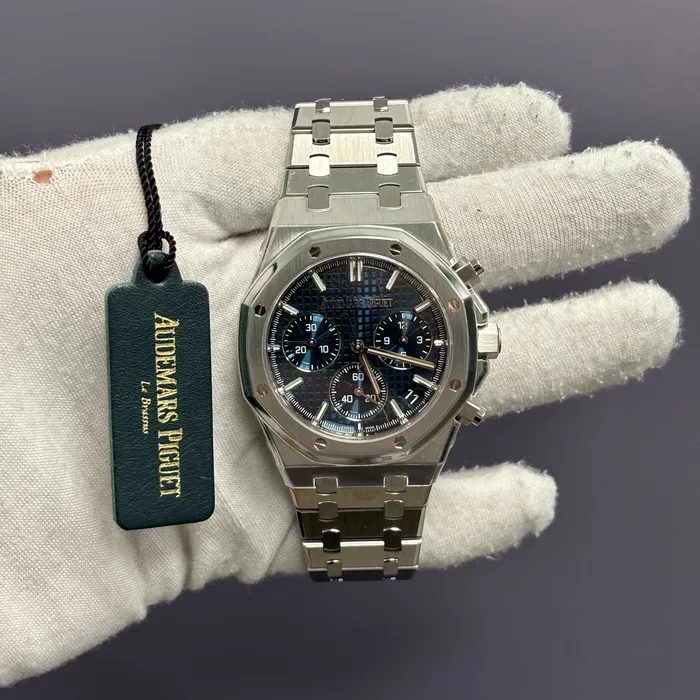 Watches Happy Jewelers Audemars Piguet Royal Oak 41mm Blue Dial Watch Ref 26240STOO1320ST01 Watches Happy Jewelers Audemars Piguet Royal Oak 41mm Blue Dial Watch Ref 26240STOO1320ST01
