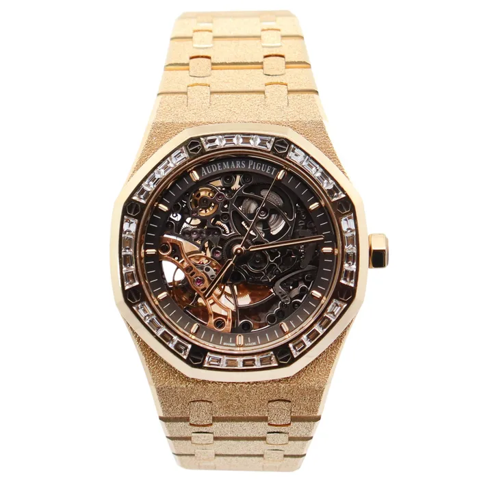 Watches Happy Jewelers Audemars Piguet Royal Oak 41mm Openwork Dial Watch Ref 15412BAZG1224BA01 Watches Happy Jewelers Audemars Piguet Royal Oak 41mm Openwork Dial Watch Ref 15412BAZG1224BA01