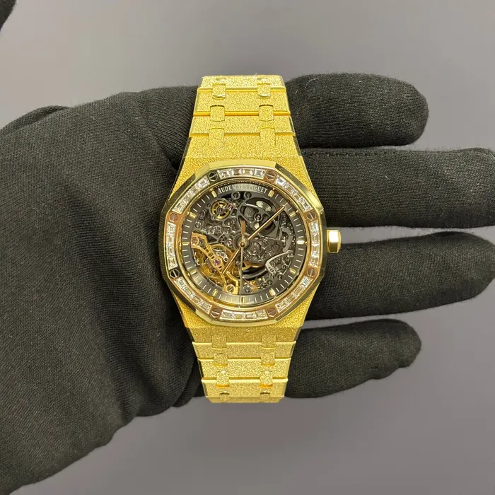 Watches Happy Jewelers Audemars Piguet Royal Oak 41mm Openwork Dial Watch Ref 15412BAZG1224BA01 Watches Happy Jewelers Audemars Piguet Royal Oak 41mm Openwork Dial Watch Ref 15412BAZG1224BA01