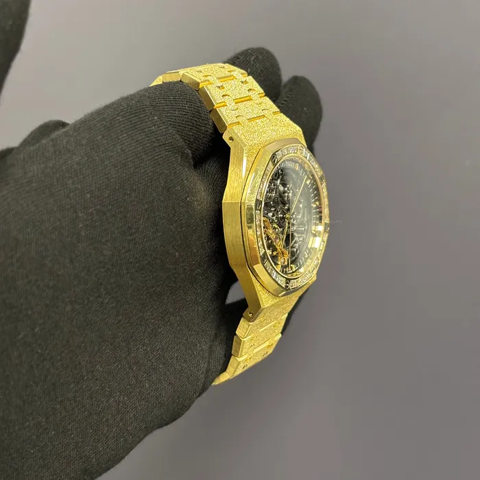 Watches Happy Jewelers Audemars Piguet Royal Oak 41mm Openwork Dial Watch Ref 15412BAZG1224BA01 Watches Happy Jewelers Audemars Piguet Royal Oak 41mm Openwork Dial Watch Ref 15412BAZG1224BA01