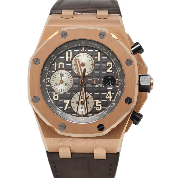 Watches Happy Jewelers Audemars Piguet Royal Oak 42mm Grey Dial Watch Ref 26470OROOA125CR01 Watches Happy Jewelers Audemars Piguet Royal Oak 42mm Grey Dial Watch Ref 26470OROOA125CR01
