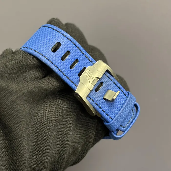 Watches Happy Jewelers Audemars Piguet Royal Oak Offshore 43mm Blue Dial Watch Ref 26420CEOOA043VE01 Watches Happy Jewelers Audemars Piguet Royal Oak Offshore 43mm Blue Dial Watch Ref 26420CEOOA043VE01