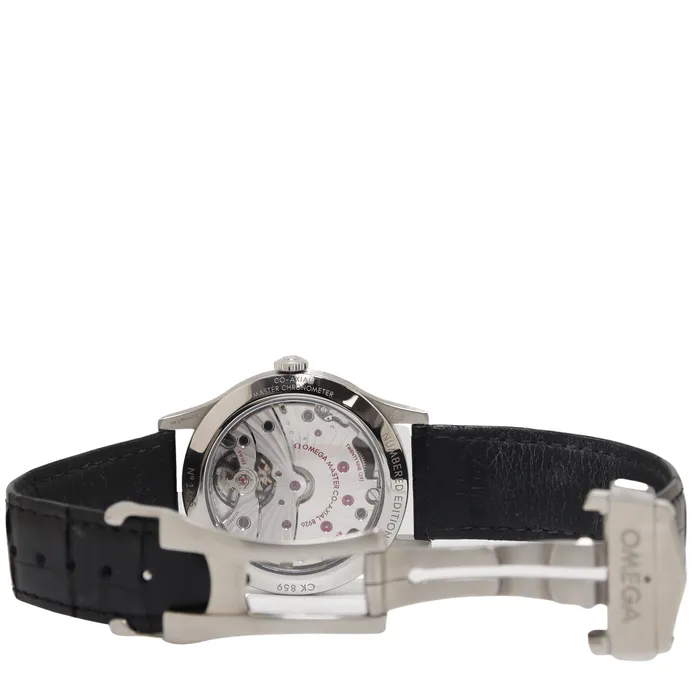 Watches Happy Jewelers Omega CK859 Steel 39mm White with Blue Roman Stick Dial Watch Reference 51112392199002