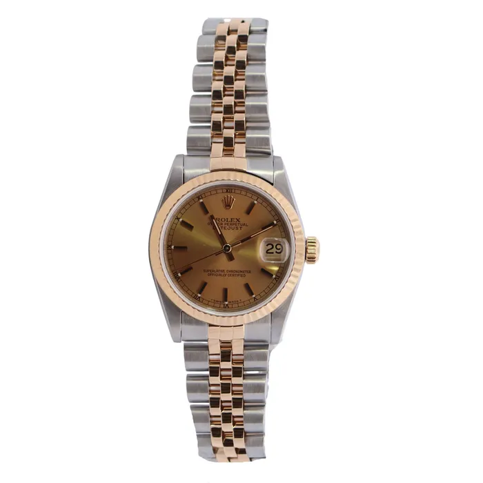 Watches Happy Jewelers Rolex Datejust 31mm Champagne Dial Watch Ref 68273