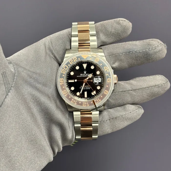 Watches Happy Jewelers Rolex GMTMaster II 40mm Black Dial Watch Ref 126711CHNR