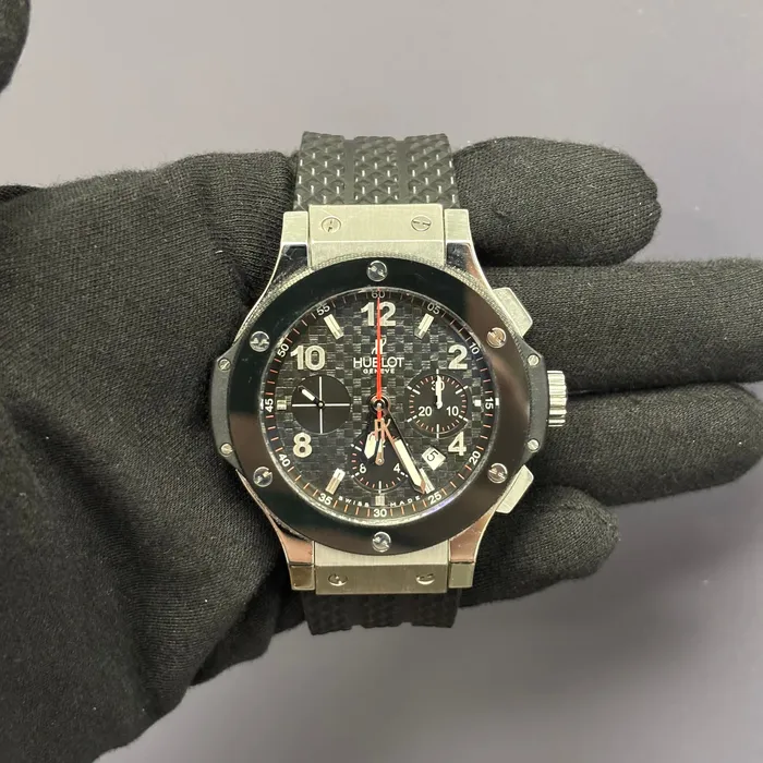 Watches Hublot Big Bang 44mm Black Dial Watch Ref 301SB131RX Happy Jewelers Watches Hublot Big Bang 44mm Black Dial Watch Ref 301SB131RX Happy Jewelers