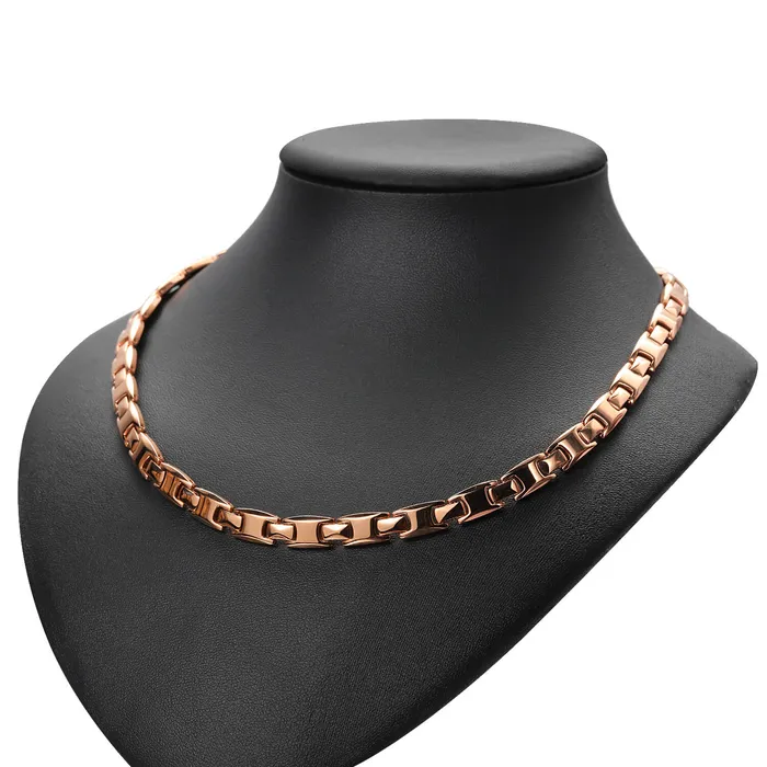Willis Judd Necklaces Ladies Stainless Steel Rose Gold Tone Magnetic Therapy Necklace Willis Judd Necklaces Ladies Stainless Steel Rose Gold Tone Magnetic Therapy Necklace