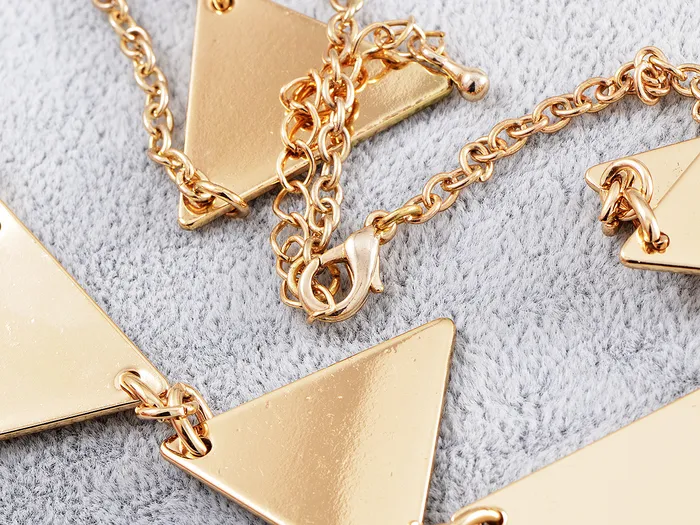 Women Jewelry Necklace Triangle Collar Art Deco Spiked Chain Statement Necklace Alilang Necklaces