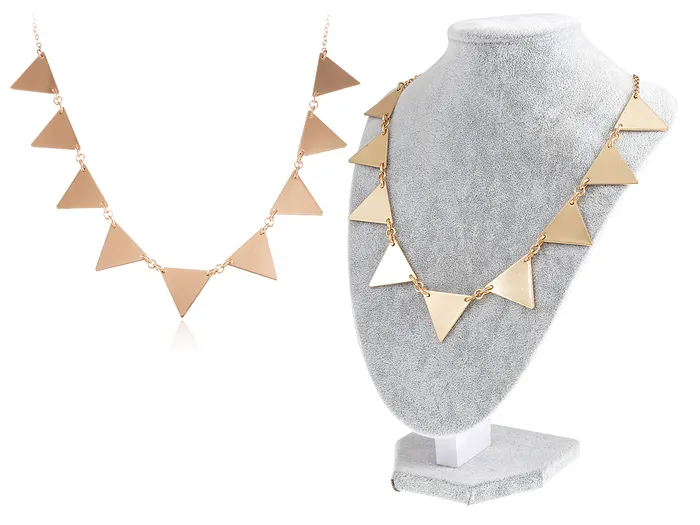 Women Jewelry Necklace Triangle Collar Art Deco Spiked Chain Statement Necklace Alilang Necklaces