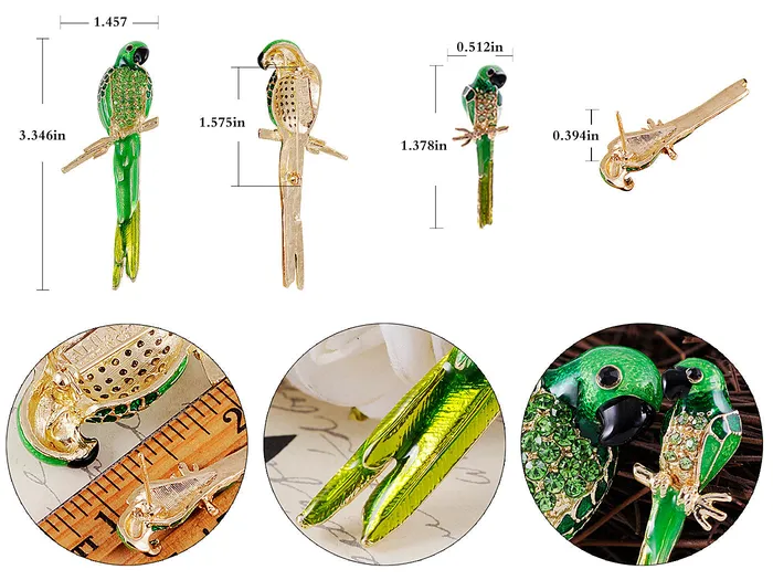Yellow Bird Parrot Brooch Pin Stud Earrings Set Alilang Earrings Yellow Bird Parrot Brooch Pin Stud Earrings Set Alilang Earrings