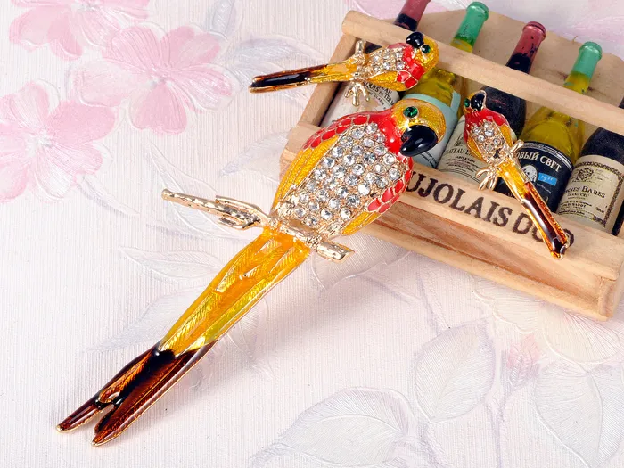 Yellow Bird Parrot Brooch Pin Stud Earrings Set Alilang Earrings Yellow Bird Parrot Brooch Pin Stud Earrings Set Alilang Earrings