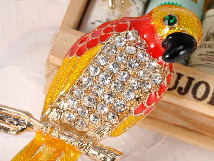 Yellow Bird Parrot Brooch Pin Stud Earrings Set Alilang Earrings Yellow Bird Parrot Brooch Pin Stud Earrings Set Alilang Earrings