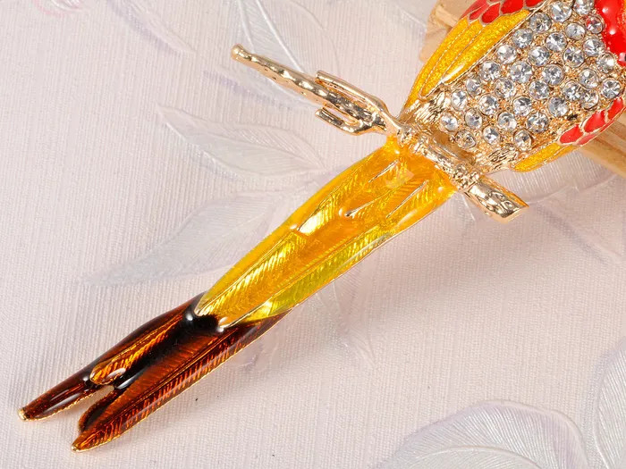 Yellow Bird Parrot Brooch Pin Stud Earrings Set Alilang Earrings Yellow Bird Parrot Brooch Pin Stud Earrings Set Alilang Earrings
